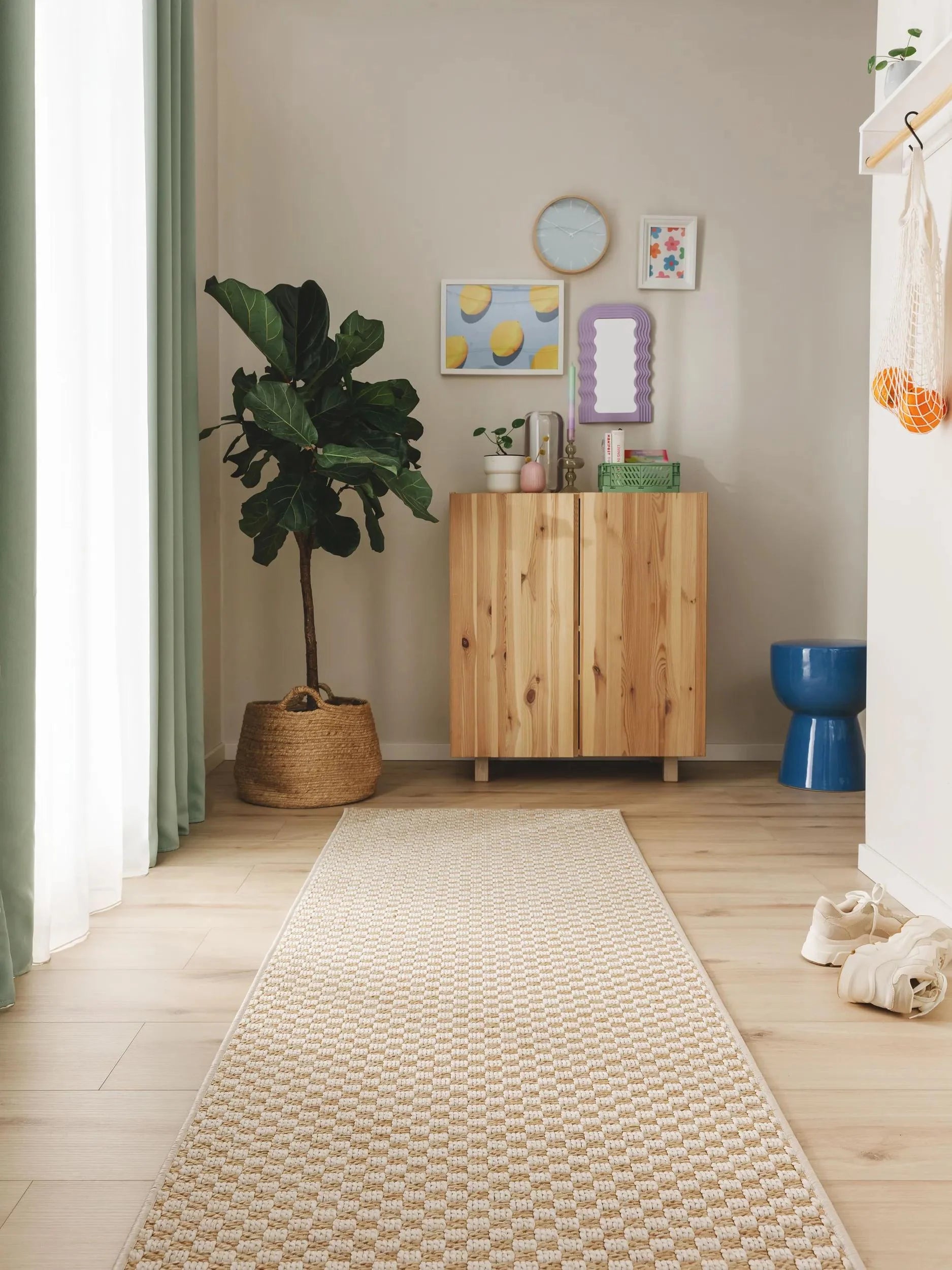 Covoraș îngust/preș - interior/exterior Taissa Cream/Beige 
