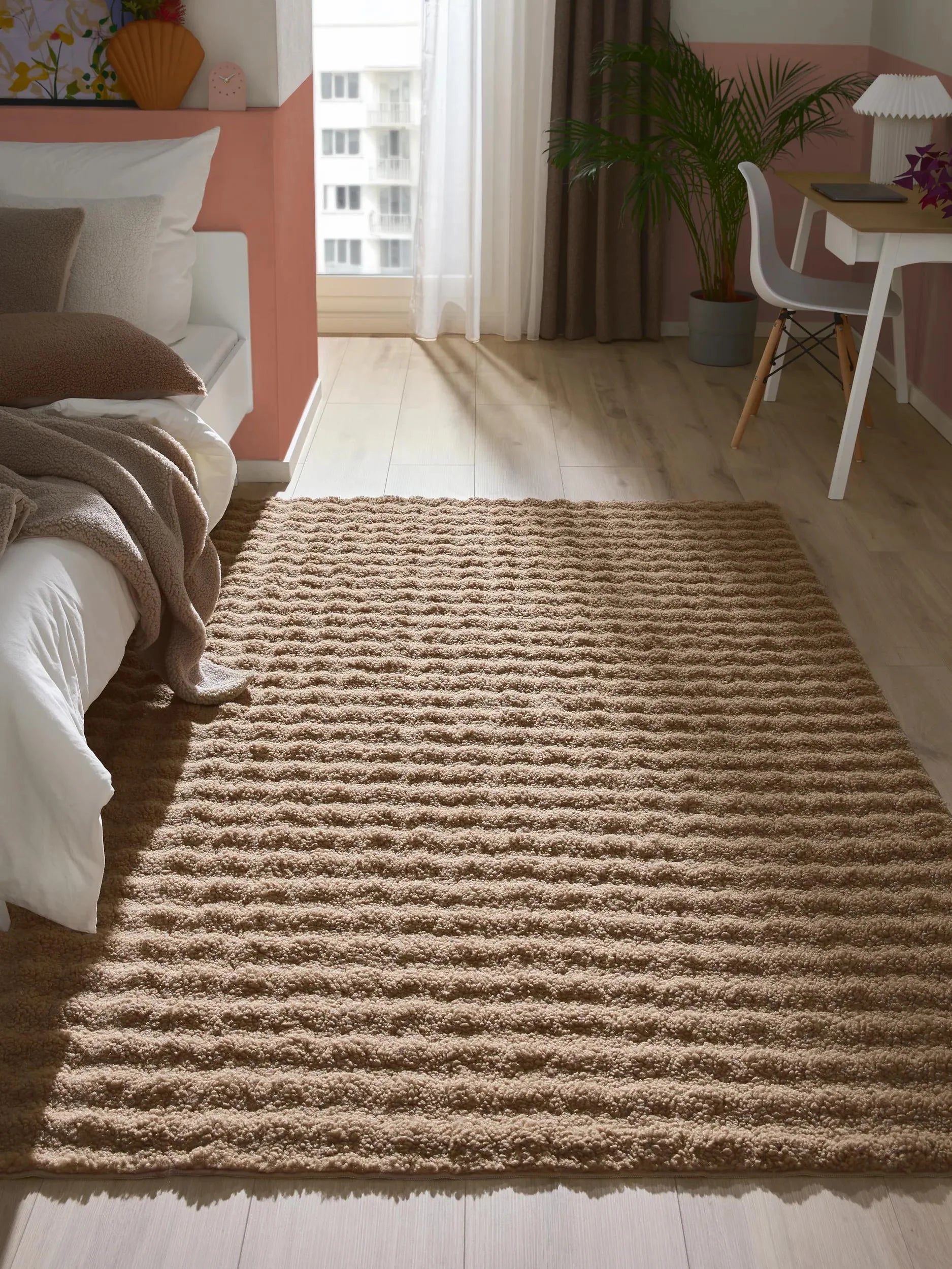 Covor lavabil Ted Light Brown 