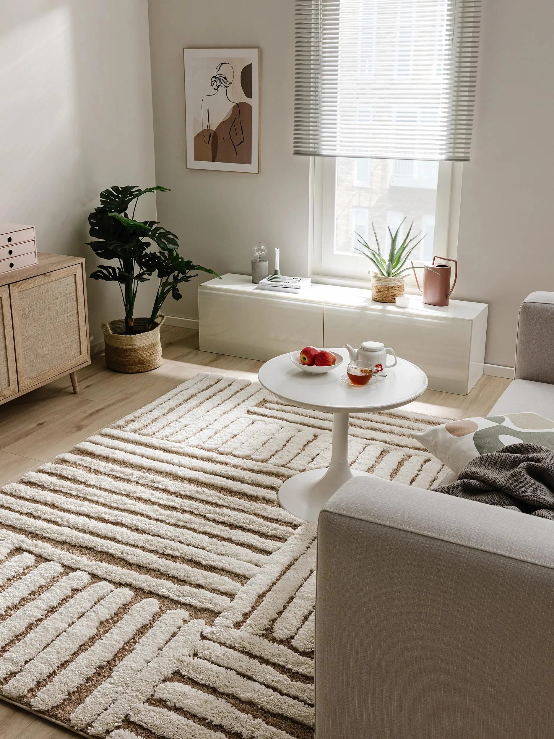 Covor Shaggy Tibo Cream/Beige