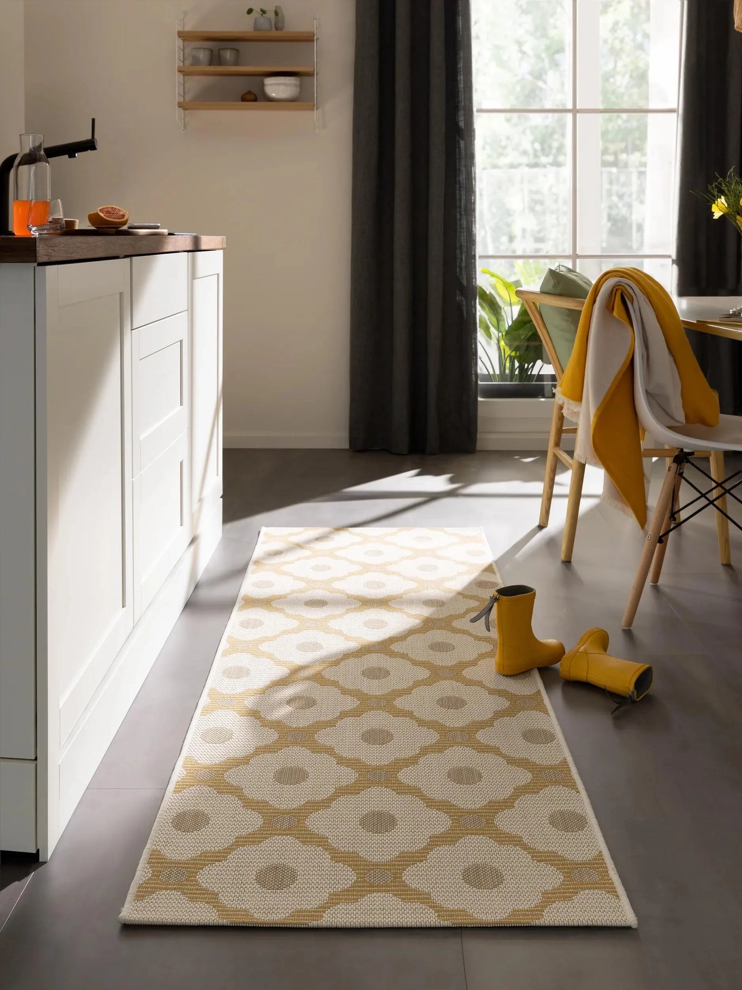Covoraș îngust/preș - interior/exterior Vega Beige/Yellow