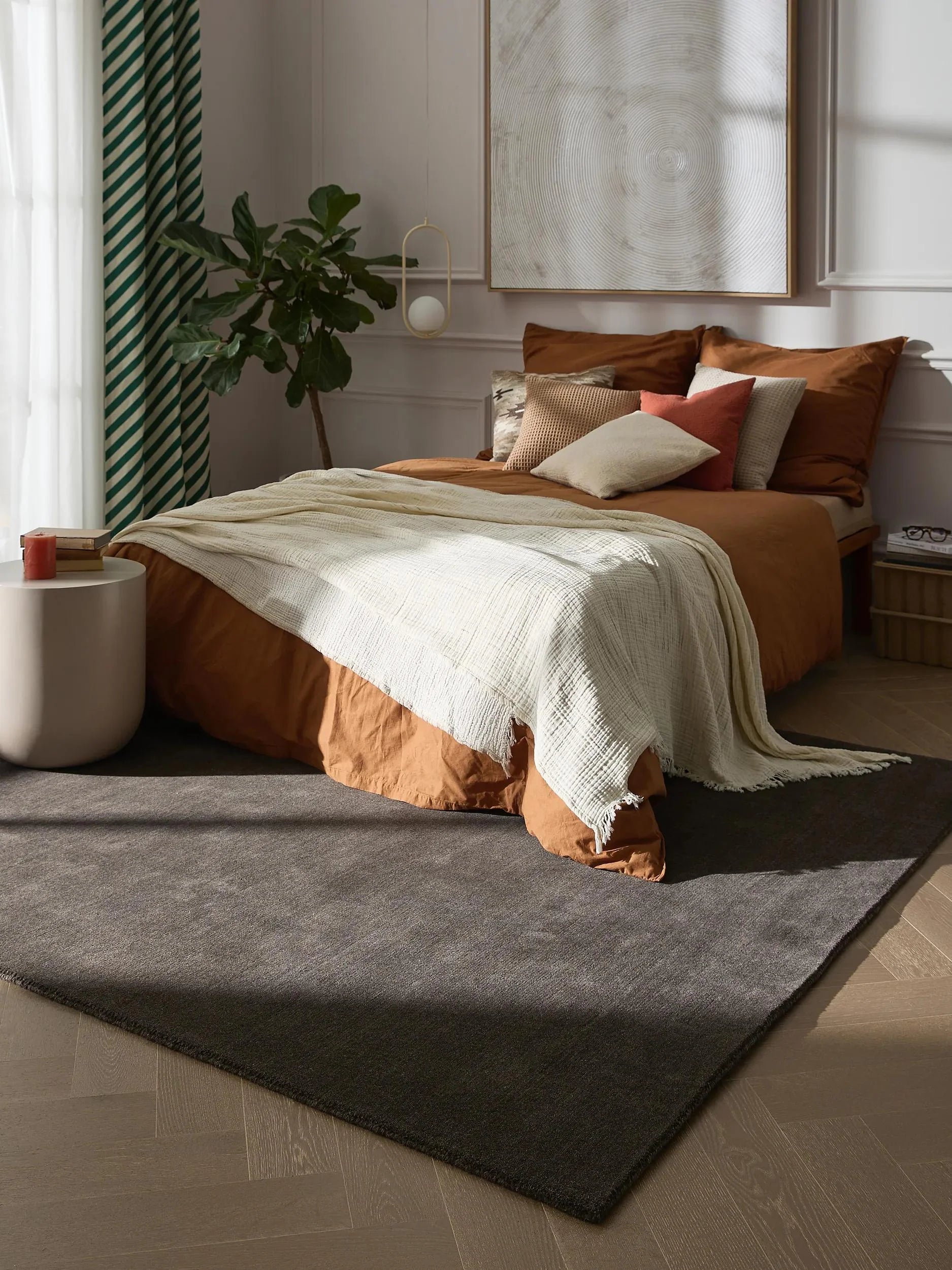 Covor de lână Vera Dark Grey 