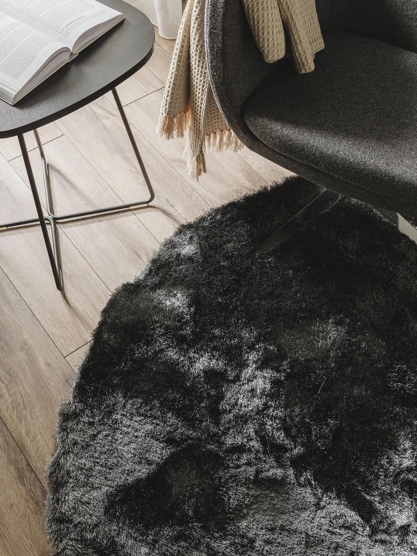 Covor Shaggy Whisper Charcoal 