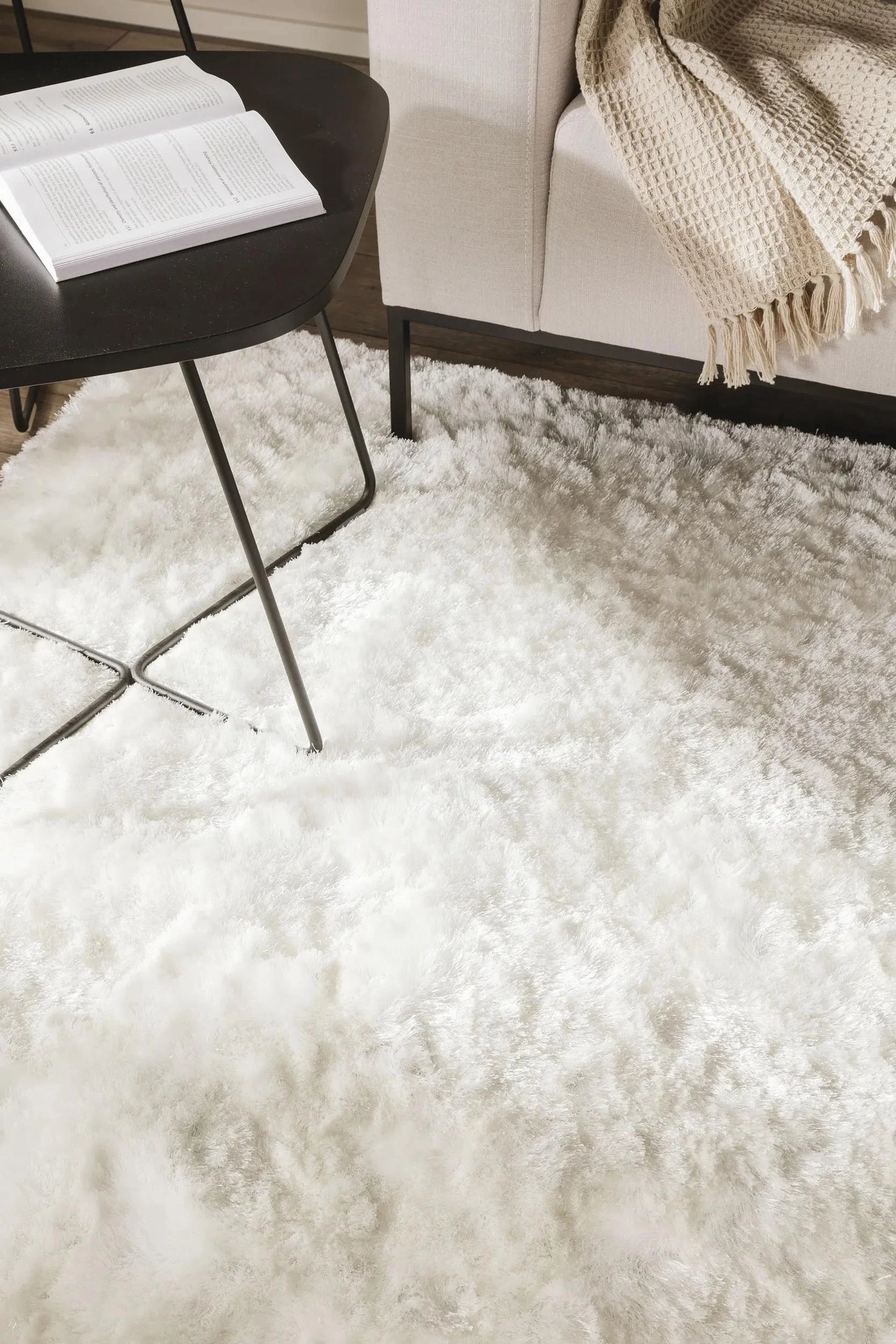 Covor Shaggy Whisper White