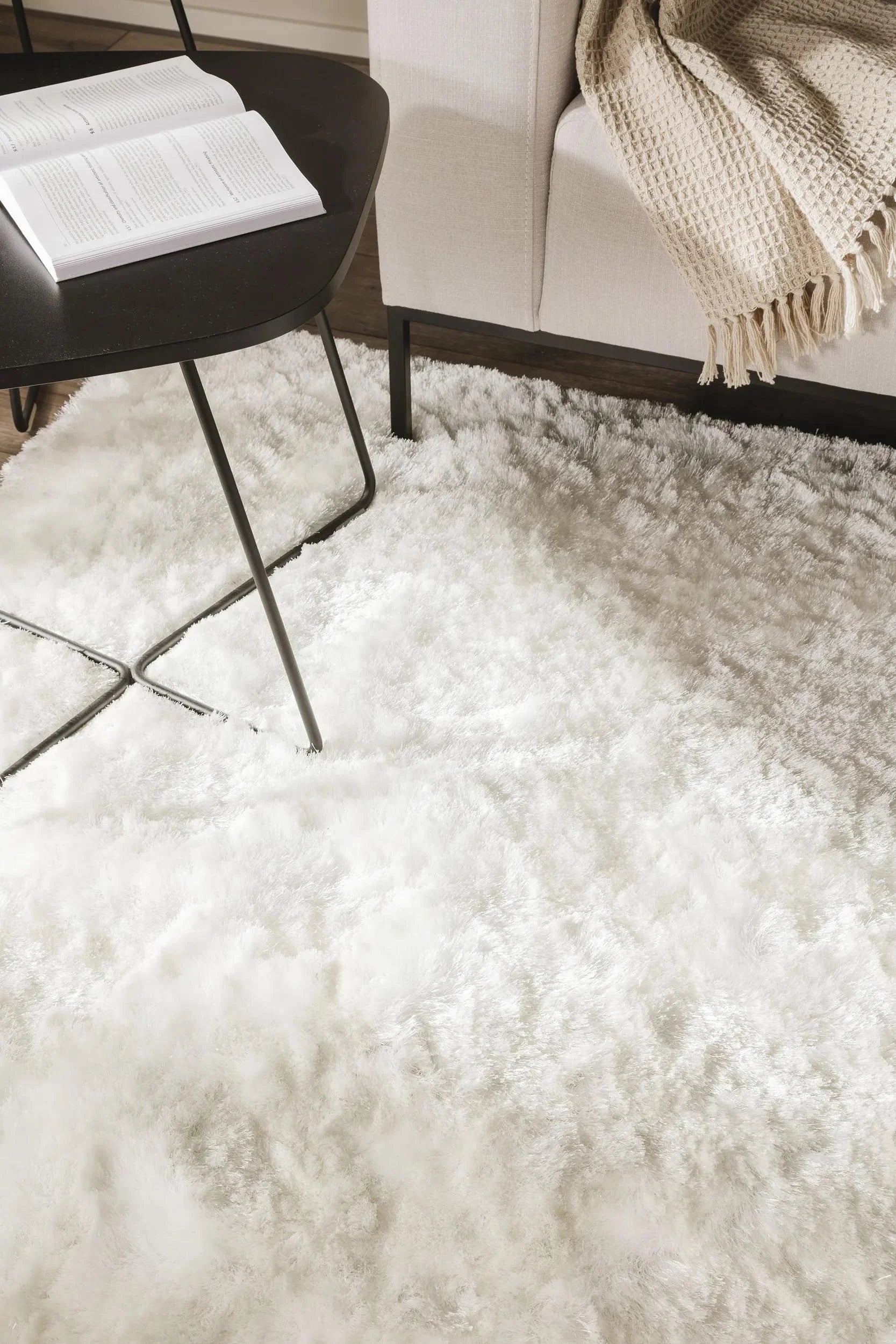 Covor Shaggy Whisper White