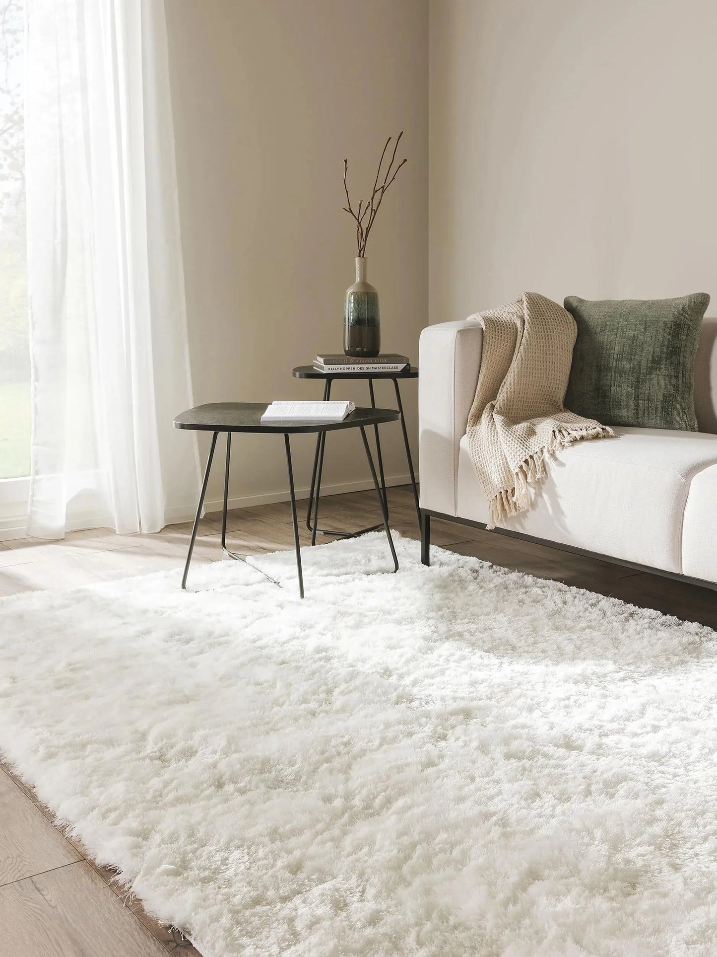 Covor Shaggy Whisper White