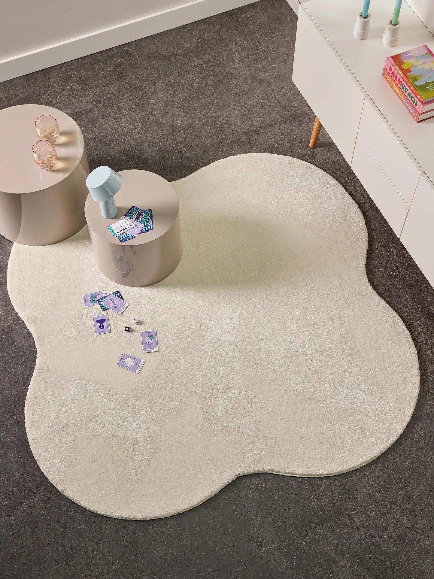 Covor Shaggy Yumi Ivory