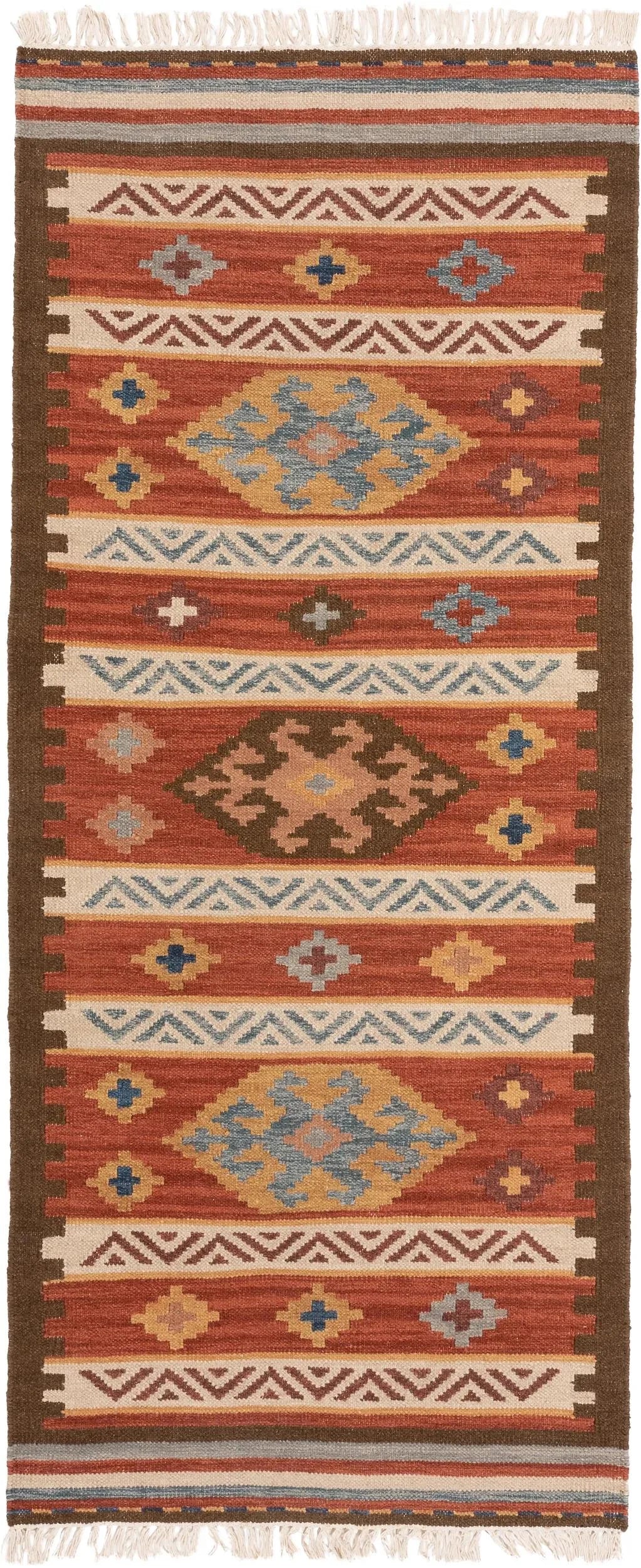 Hand Woven Kilim Zohra Multicolour/Red