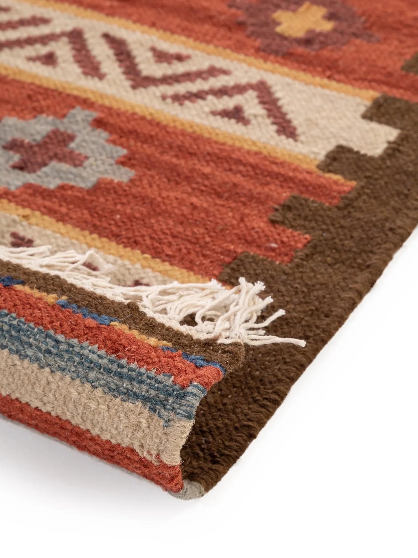 Hand Woven Kilim Zohra Multicolour/Red