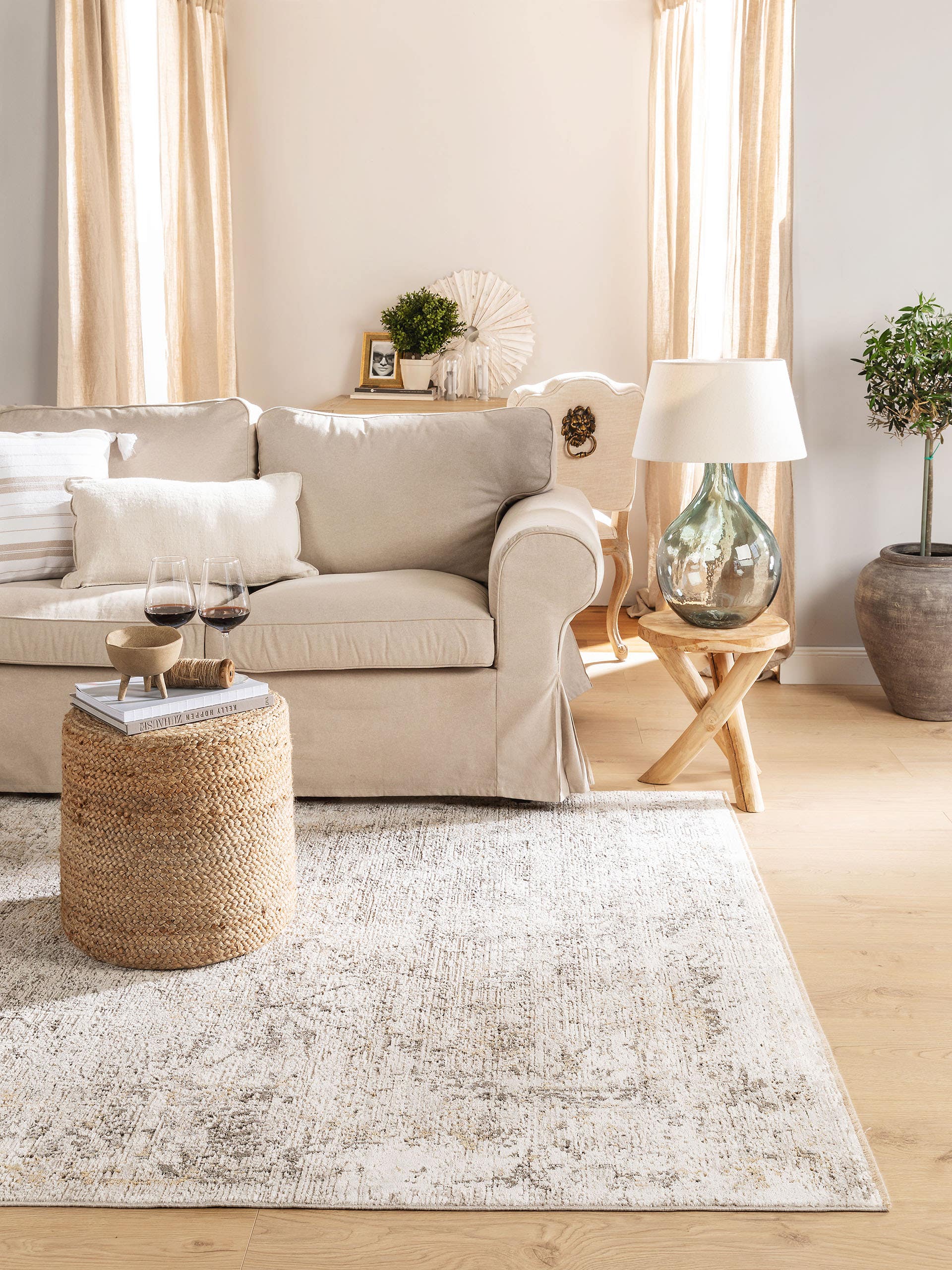 Covor din vâscoză Jared Light Grey 